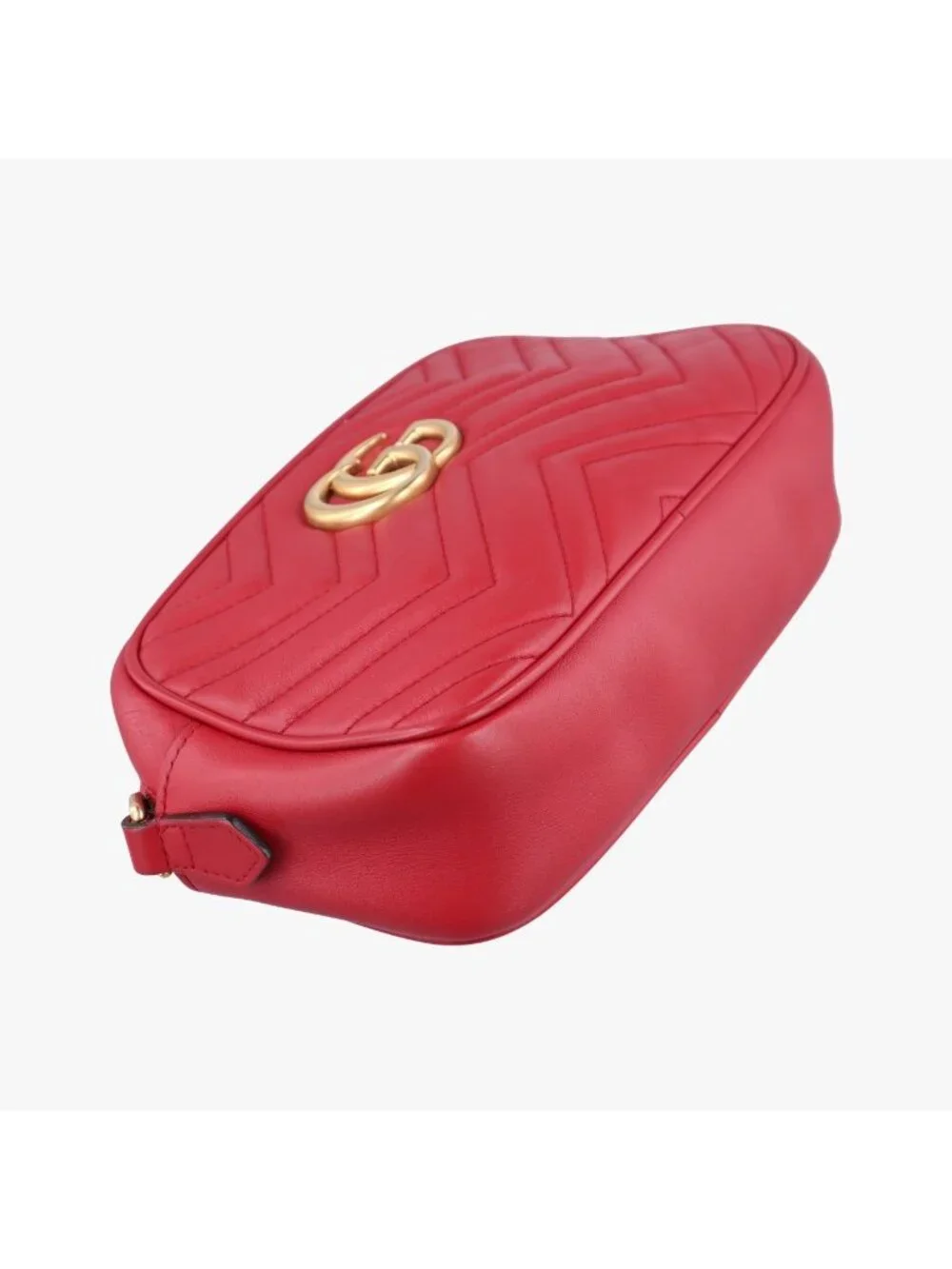 Gucci GG Marmont Red Leather Shoulder Bag